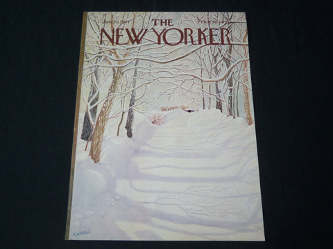 1971 JANUARY 30 NEW YORKER MAGAZINE FRONT COVER ONLY - GREAT ART FOR FRAMING