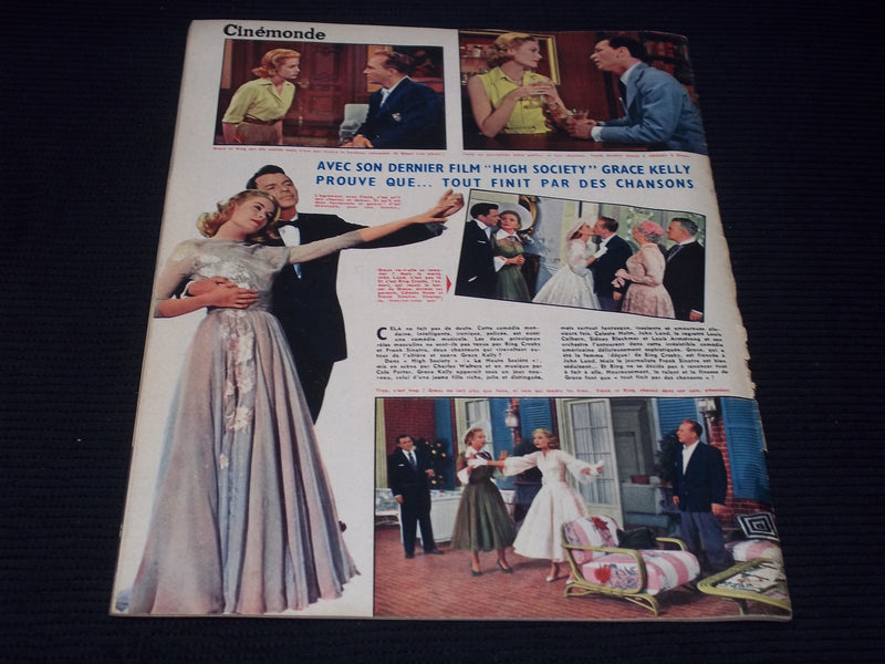 1956 AUGUST 23 CINEMONDE MAGAZINE - GRACE KELLY COVER - E 24819