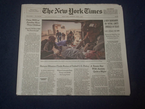 2021 JUNE 1 NEW YORK TIMES - A NEW SHOWDOWN ON VOTING LIMITS EMERGES IN TEXAS