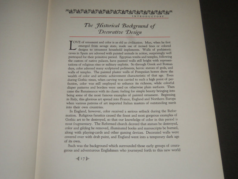 1940 EARLY AMERICAN DECORATION BY ESTHER STEVENS BRAZER BOOK - KD 4348