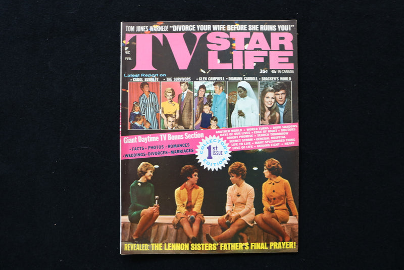 1970 FEBRUARY TV STAR LIFE MAGAZINE - LENNON SISTERS COVER - E 24368