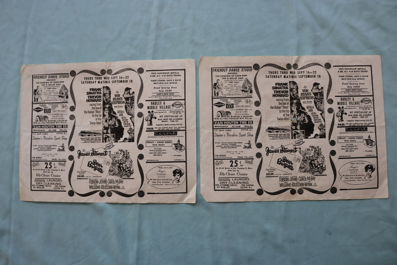 1965 NEW CLIFTON THEATRE PROGRAM - THE BEATLES HELP-LOT OF 2 -CLIFTON,NJ- K 2534