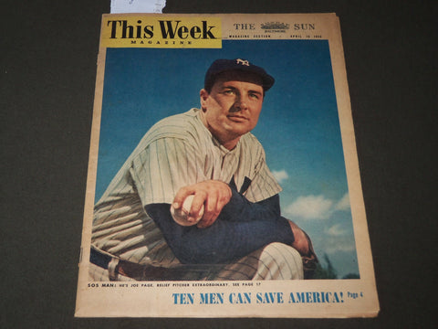1950 APRIL 16 THIS WEEK MAGAZINE SECTION - BALTIMORE SUN - JOE PAGE - J 3280