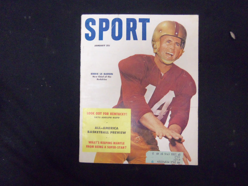 1954 JANUARY SPORT MAGAZINE - EDDIE LE BARON COVER - GREAT PHOTOS - ST 3549