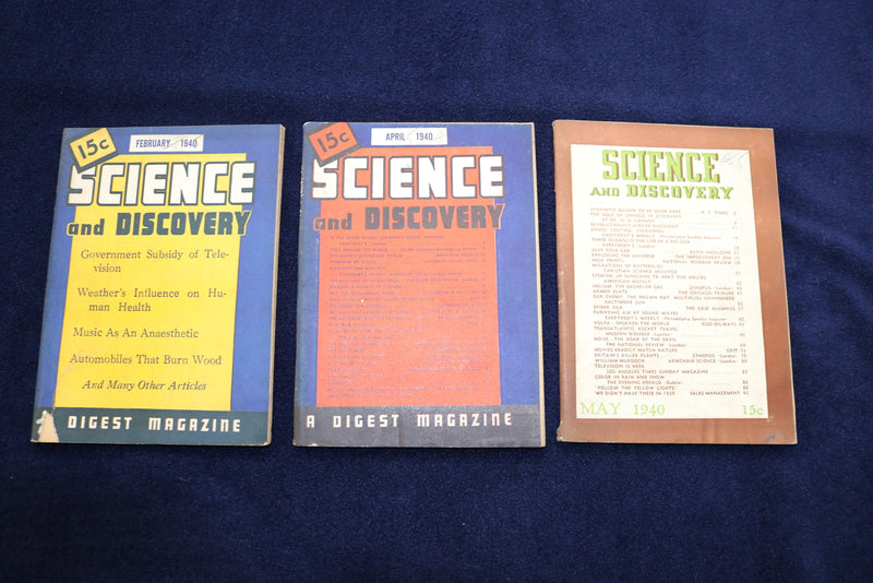 1940-1942 SCIENCD AND DISCOVERY DIGEST MAGAZINE - LOT OF 9 - O 3364
