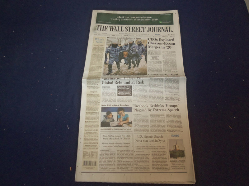 2021 FEBRUARY 1 THE WALL STREET JOURNAL - CEOs EXPLORED CHEVRON-EXXON MERGER '20