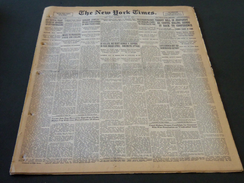 1930 MAY 28 NEW YORK TIMES - TELEVISION PROVIDES EYE TO PENETRATE FOG - NT 5654
