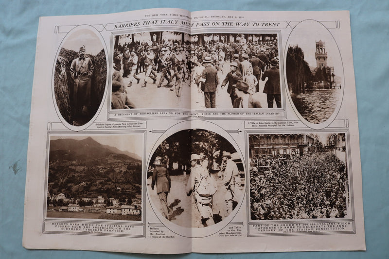 1915 JULY 8 NEW YORK TIMES MID-WEEK PICTORIAL - KAISER WITH HIS AIDE - NP 9144