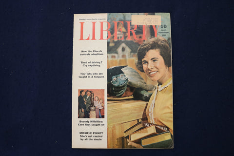 1963 SEPTEMBER LIBERTY MAGAZINE - MICHELE FINNEY COVER - E 19028