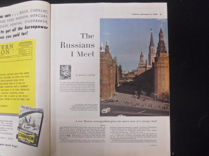 1955 DECEMBER 9 COLLIER'S MAGAZINE - 66TH ALL-AMERICAN FOOTBALL TEAM - ST 4537