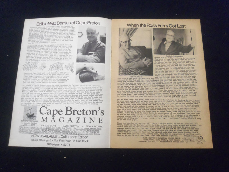 1974 JUNE CAPE BRETON'S MAGAZINE- HISTORY & FUTURE OF CAPE BRETON ISLAND- B 439T