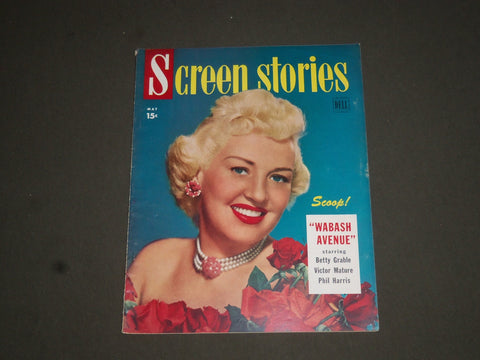 1950 MAY SCREEN STORIES MAGAZINE - BETTY GRABLE COVER - SP 7508
