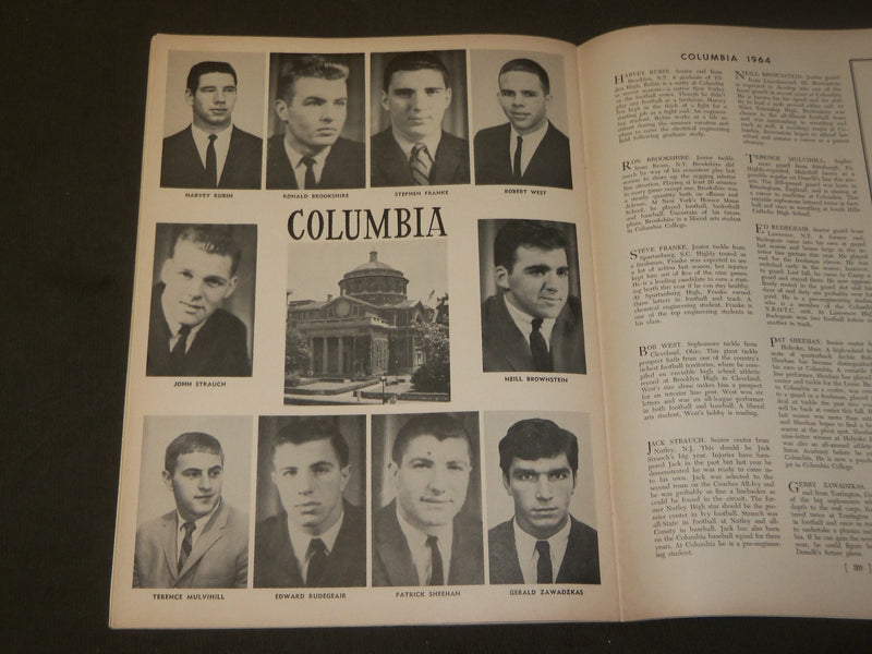 1964 OCTOBER 3 PRINCETON VS. COLUMBIA FOOTBALL PROGRAM- CHARLES GOGOLAK - J 3594