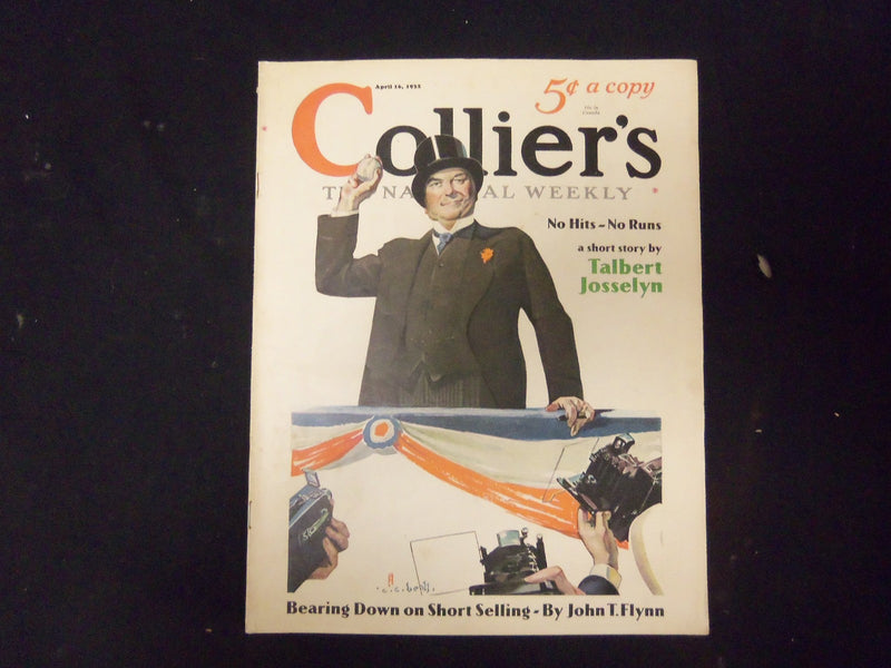 1932 APRIL 16 COLLIER'S MAGAZINE - GREAT ILLUSTRATIONS, ARTICLES & ADS - ST 3607