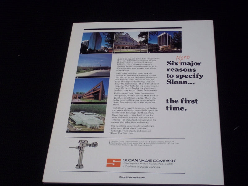 1987 SEPTEMBER ARCHITECTURAL RECORD MAGAZINE - SCHOOLS FRONT COVER - E 2922