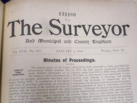 1899 & 1900 THE SURVEYOR MUNICIPAL ENGINEER MAGAZINE BOUND VOLUMES - KD 3083