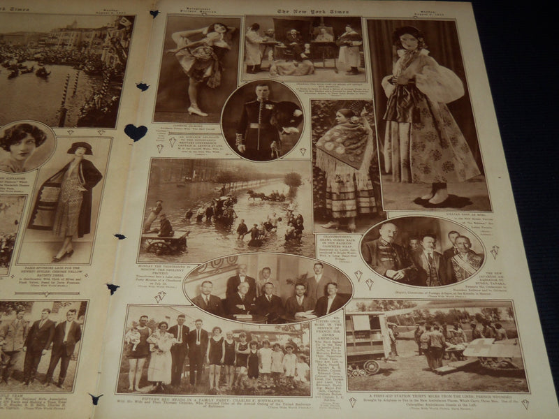1925 AUGUST 9 NEW YORK TIMES PICTURE SECTION - CHARLIE CHAPLIN - NT 9486