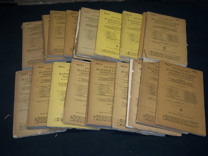 1900'S ENCYKLOPÄDIE DER MATHEMATISCHEN WISSENSCHAFTEN VOLUMES LOT OF 70 - WR 465