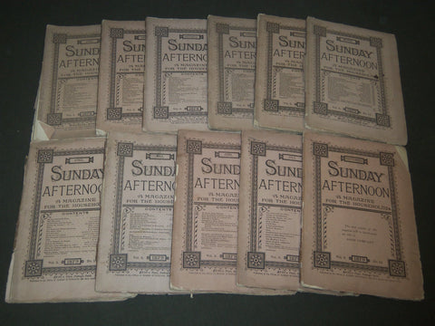 1878-1879 SUNDAY AFTERNOON HOUSEHOLD MAGAZINE LOT OF 11 ISSUES - WR 467