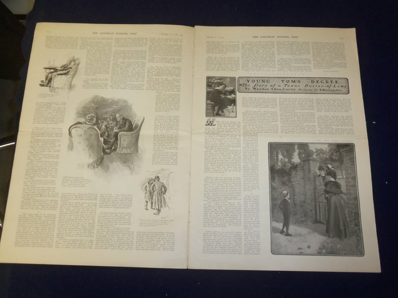1899 MARCH 25 THE SATURDAY EVENING POST MAGAZINE - NICE ILLUSTRATIONS - B 6698