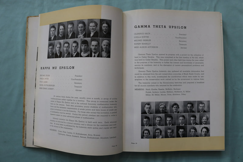 1937 OLD GOLD IOWA STATE TEACHERS COLLEGE YEARBOOK - CEDAR FALL, IOWA - YB 3577