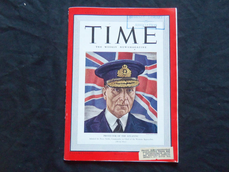 1941 APRIL 28 TIME MAGAZINE - SIR PERCY NOBEL, PROTECTOR OF THE ATLANTIC - T 761