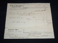 1849-1869 STATE OF NEW YORK COMPTROLLER'S OFFICE TAX BILLS LOT OF 3 - J 8853