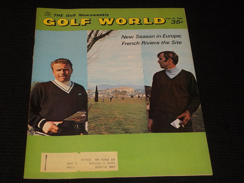 1969 FEBRUARY 25 GOLF WORLD MAGAZINE - CROS & SWAELENS FRONT COVER - E 6495