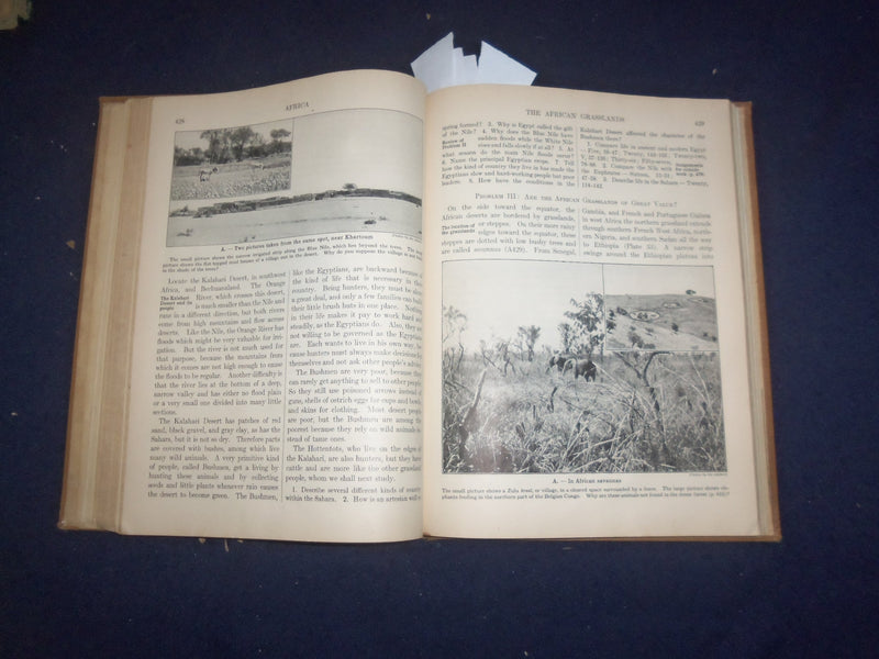 1932 LIVING GEOGRAPHY BOOK TWO PART TWO HARDCOVER BOOK - KD 8166
