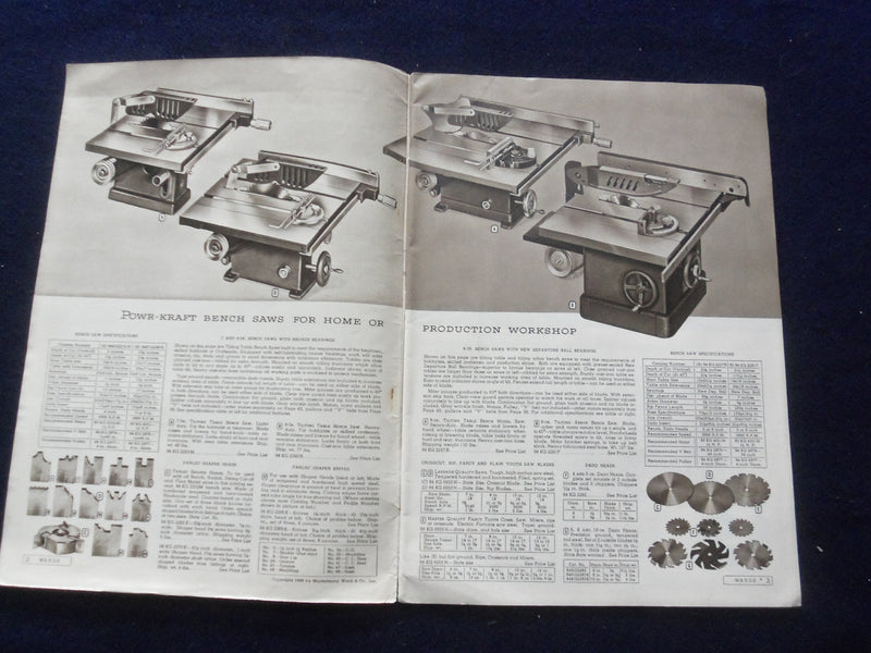 1949-1950 MONTGOMERY WARD POWR-KRAFT POWER TOOL AND WELDING CATALOG - J 8483