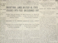1922 NOVEMBER 25 NEW YORK TIMES - MYSTERY OIL STOCK ON EXCHANGE 1 DAY - NT 8436