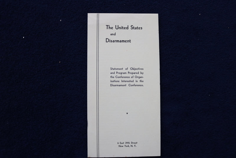 1931 NOV 26 ADDRESS BY HIS EXCELLENCY DINO GRANDI - SOFTCOVER BOOKLET - K 1549