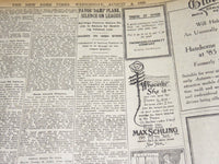 1920 AUGUST 4 NEW YORK TIMES - WILSON AND LEAGUE SARATOGA - NT 8549