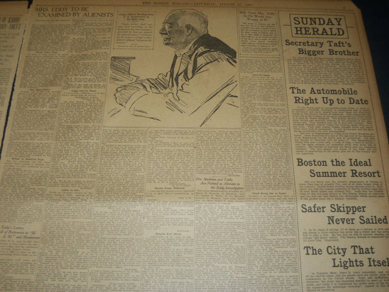 1907 AUGUST 7 THE BOSTON HERALD - OLD ORCHARD AFTER BIG FIRE - BH 229
