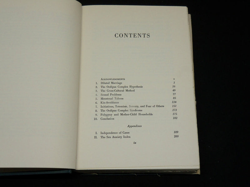 1962 THE OEDIPUS COMPLEX - CROSS CULTURAL EVIDENCE BOOK BY STEPHENS - KD 2768U