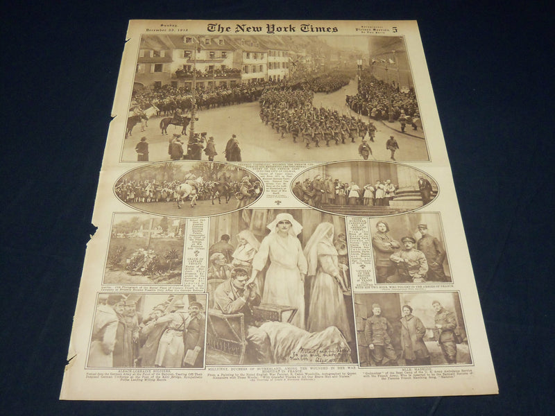 1918 DECEMBER 22 NEW YORK TIMES PICTURE SECTION - SOLDIERS COME HOME - NT 8816