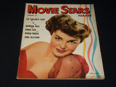 1952 JANUARY MOVIE STARS PARADE MAGAZINE - ESTHER WILLIAMS FRONT COVER - E 1432