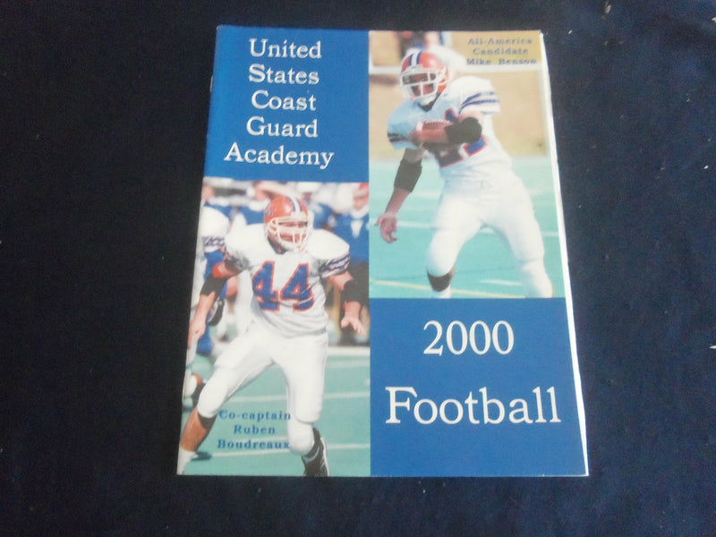 2000 OCTOBER 28 FOOTBALL PROGRAM - COAST GUARD VS PLYMOUTH STATE UNIV - SP 1215L
