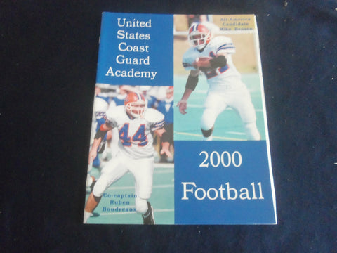 2000 OCTOBER 28 FOOTBALL PROGRAM - COAST GUARD VS PLYMOUTH STATE UNIV - SP 1215L