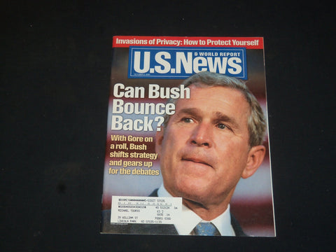 2000 OCTOBER 2 U.S. NEWS & WORLD REPORT MAGAZINE - GEORGE BUSH COVER - SP 8531