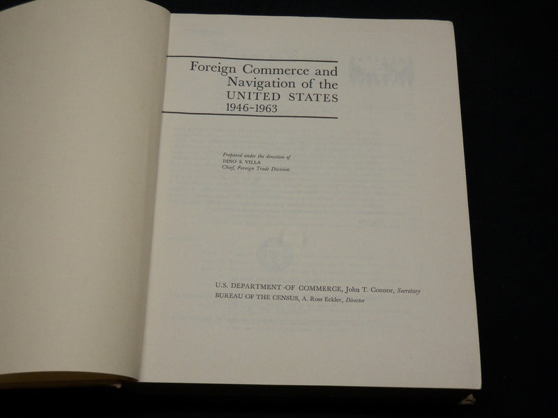 1946-1963 FOREIGN COMMERCE AND NAVIGATION OF THE UNITED STATES BOOK - R 905C