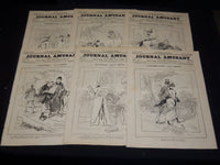 1886 JOURNAL AMUSANT ILLUSTRE FRENCH MAGAZINE LOT OF 34 - FASHION ILLUS- O 3197L