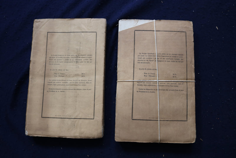 1847-1894 ANNALES DE LA SOCIETE LINNEENNE DE LYON BOUND VOLUMES-LOT OF 13-O 3495