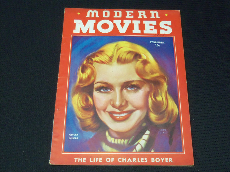 1938 FEBRUARY MODERN MOVIES MAGAZINE - GINGER ROGERS COVER - E 13441