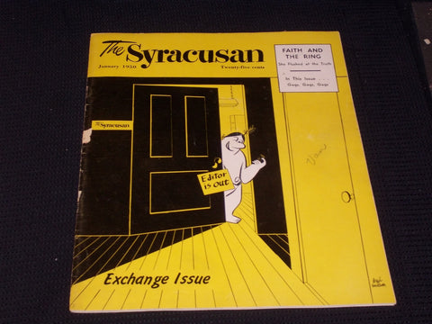 1950 JANUARY THE SYRACUSAN MAGAZINE - EXCHANGE ISSUE FRONT COVER - E 4782