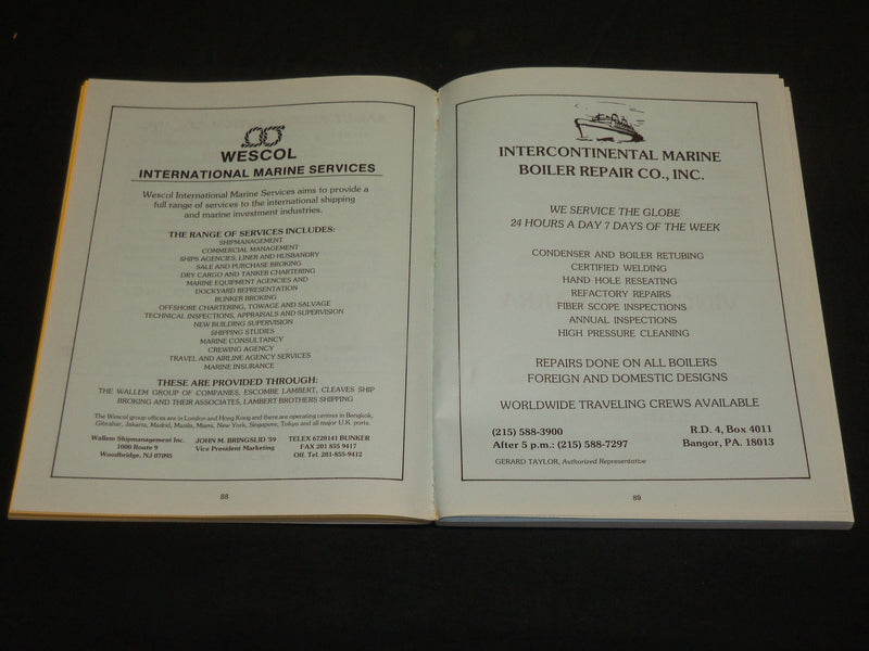 1989 MARITIME COLLEGE ROSTER OF ALUMNI ASSOCIATION + 4 REPORTS - J 5944