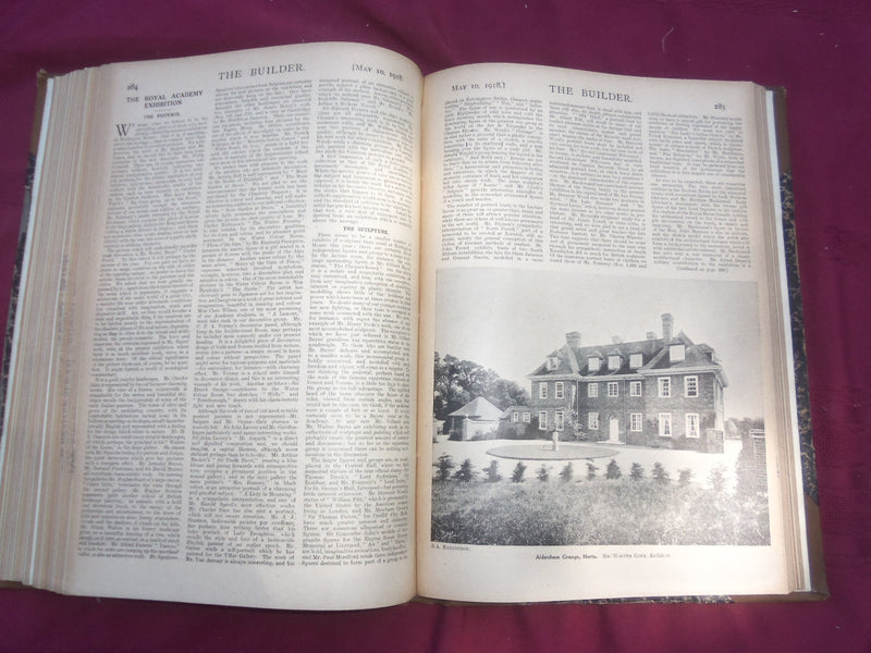 1918 JANUARY-JUNE THE BUILDER U. K. MAGAZINE BOUND VOLUME - FOLD OUTS- C 58