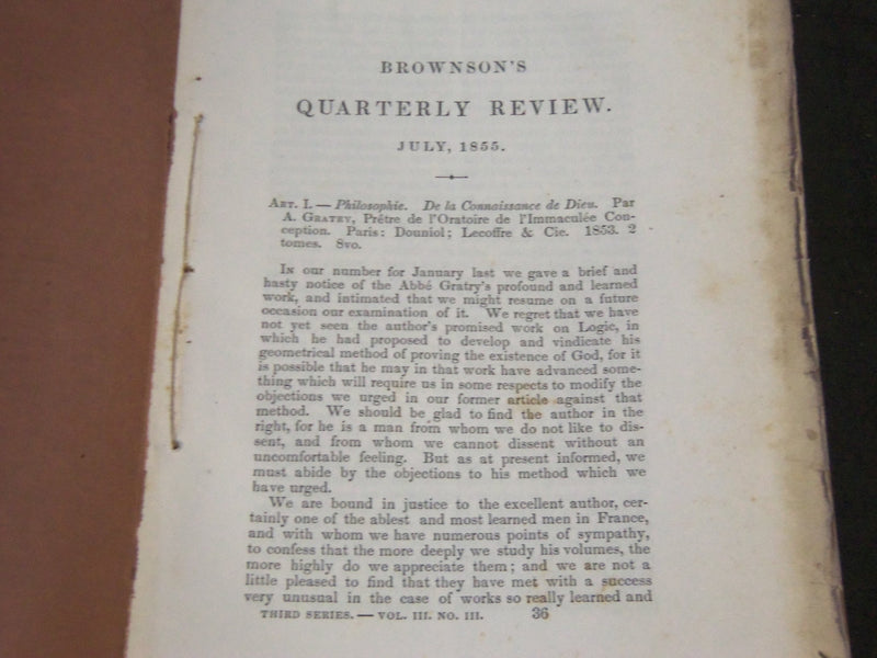 1847-1875 BROWNSON'S QUARTERLY REVIEW MAGAZINE LOT OF 23 ISSUES - WR 1293