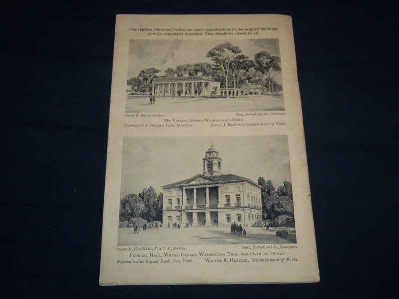 1932 GEORGE WASHINGTON BICENTENNIAL BOOK - CITY OF NEW YORK COMMISSION - J 8508