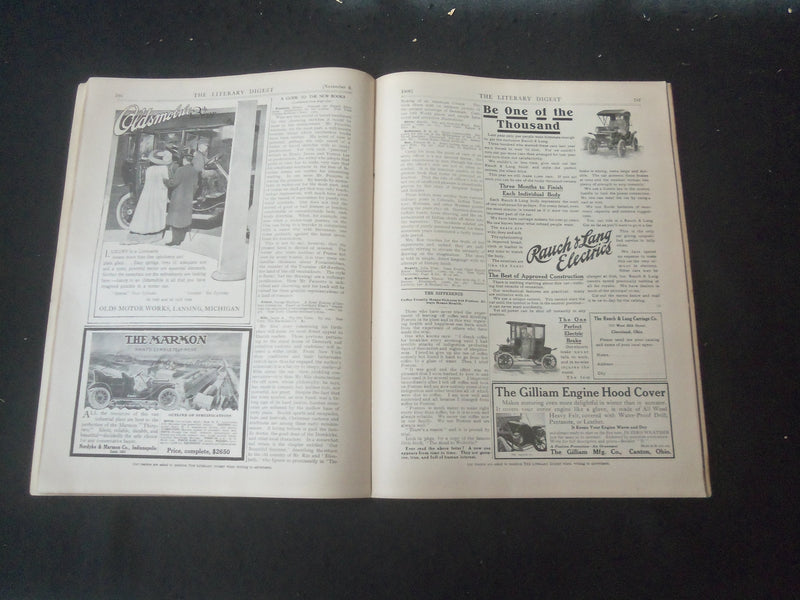 1909 NOVEMBER 6 LITERARY DIGEST MAGAZINE- ILLUSTRATED COVER & ARTICLES - SP 961D